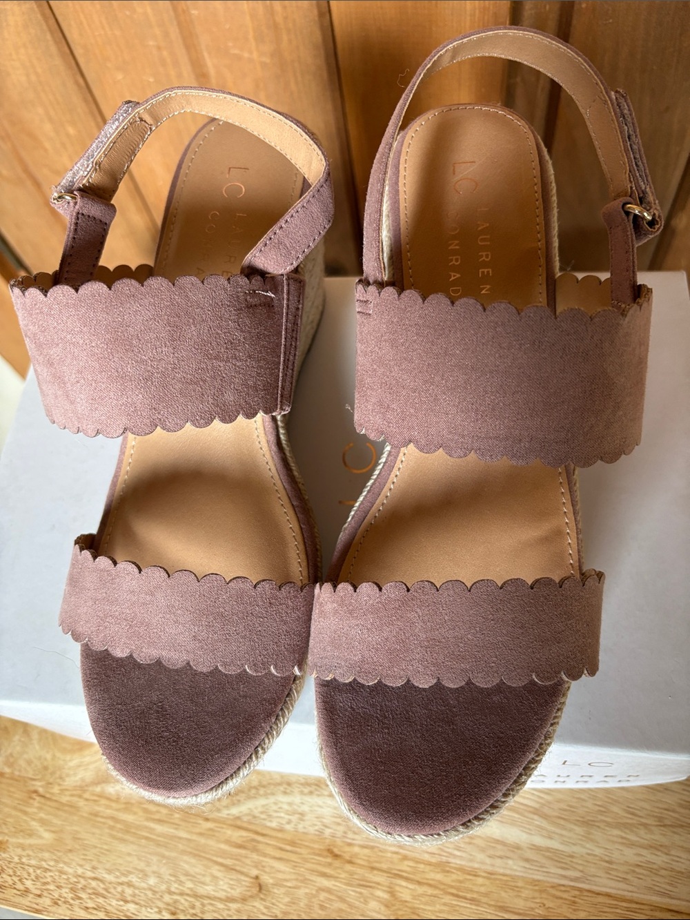 NIB Lauren Conrad Jute Heel Sandals